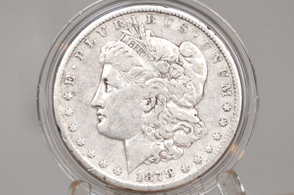 1878 CC Morgan Silver Dollar - Fine Details - Carson City Mint, 1878-CC Morgan Dollar 1878CC Key Date, Affordable 78CC