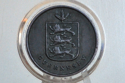 1830 Guernsey 1 Double - VF+ Grade / Condition - George IV - Soho Mint - Great Coin - British Island Coins -