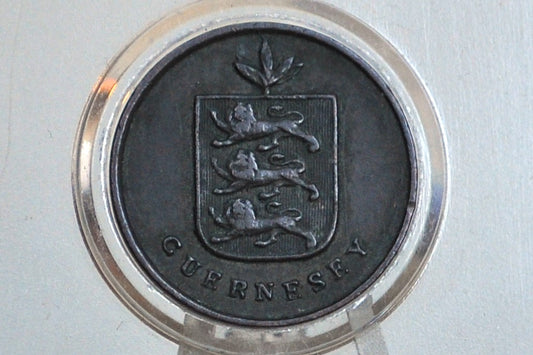 1830 Guernsey 1 Double - VF+ Grade / Condition - George IV - Soho Mint - Great Coin - British Island Coins -