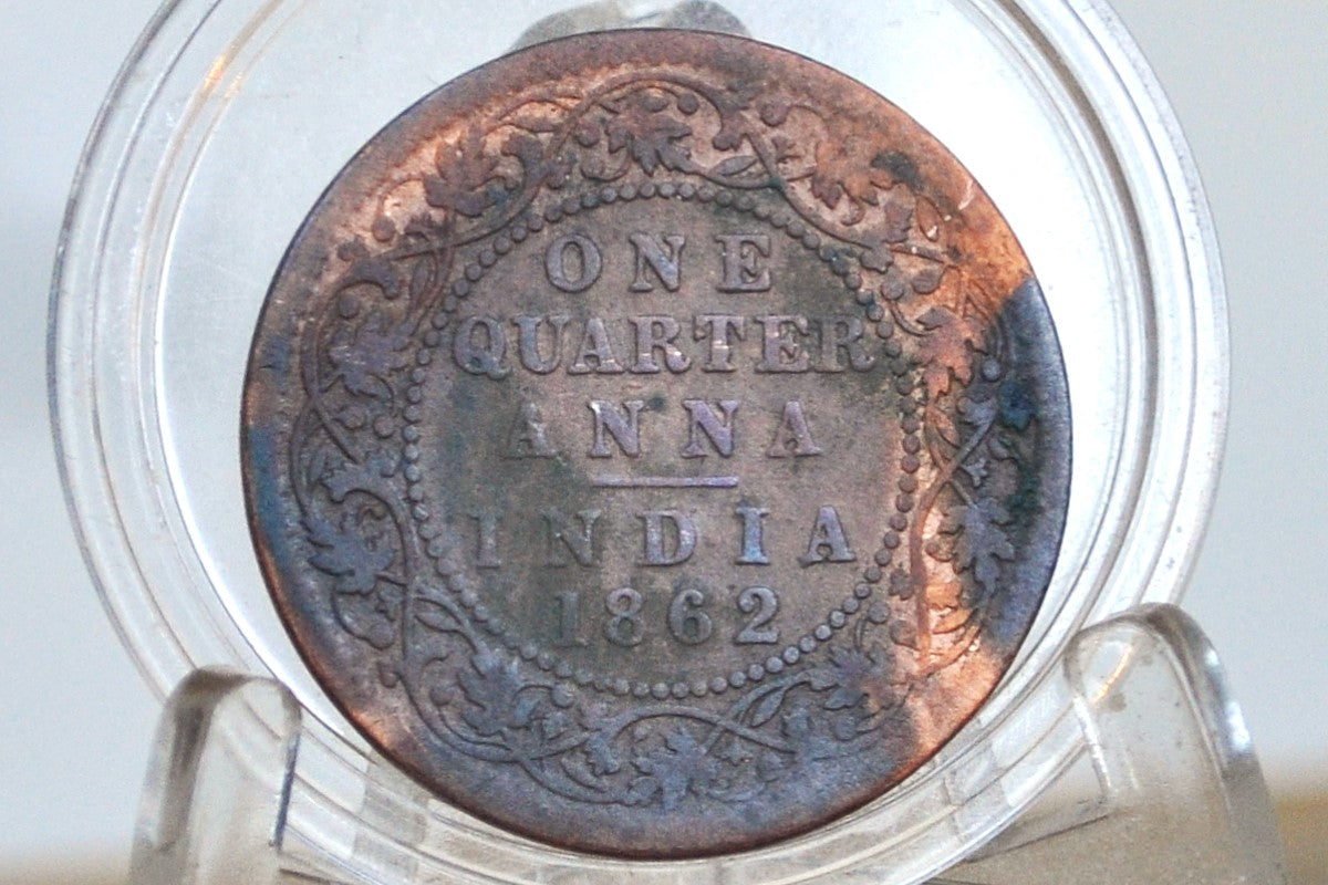 India 1/4 Anna 1862 - Great Condition - 1862 India Quarter Anna - British India One Quarter Anna, Great Coin -