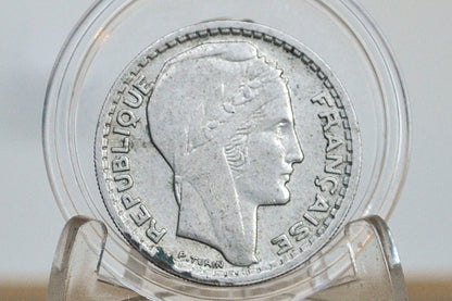 1946 French 10 Franc Coin - AU Condition - 1940s Ten Franc - Fourth Republic of France Franc -