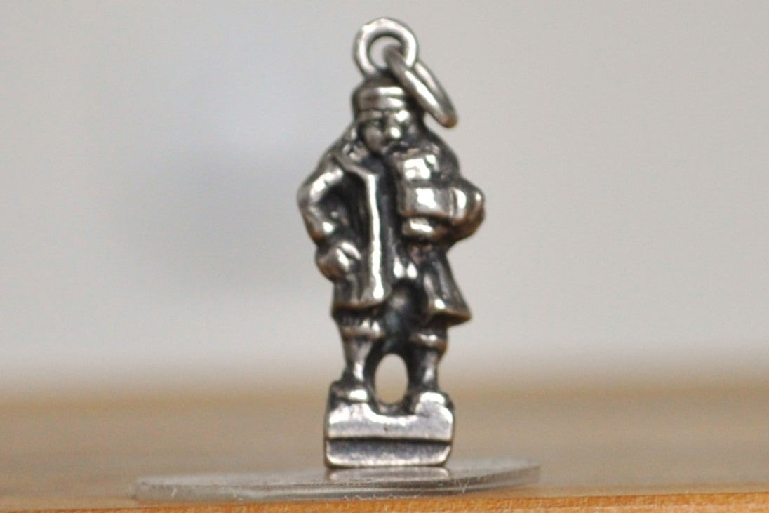 Continental Silver Perkeo of Heidelberg Figurine Charm - Stamped and Tested 800 Silver - German Court Jester Charm - Kings Toast Charm