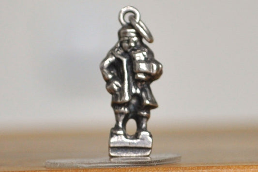 Continental Silver Perkeo of Heidelberg Figurine Charm - Stamped and Tested 800 Silver - German Court Jester Charm - Kings Toast Charm