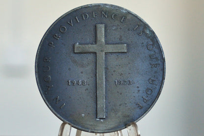 Large St Mary of Providence School 25th Anniversary Token - Miraculous Medal - Catholic School Medal Commemoration