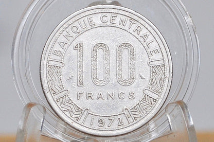 Rare 1972 Gabon 100 Francs - Great Condition - Eland Antelope Obverse - Animal Coins - Unique African Coins -