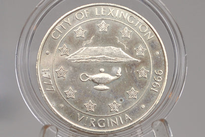 City of Lexington, Virginia, Founded in 1777 Medallion - Lexington, Virginia Town Medal