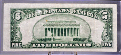 1934-A Federal Reserve 5 Dollar Note - Choice of Grade and Bank Issue - 1934 A US Five Dollar Bill - Fr.1957A Fr.1957B Fr.1957C