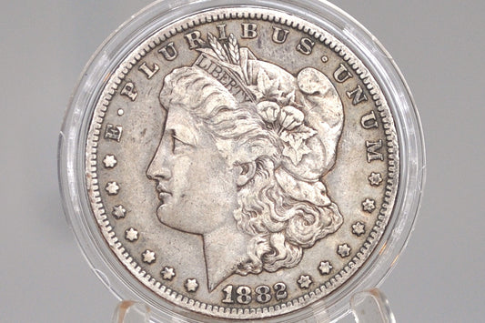 1882 CC Morgan Silver Dollar - XF - Carson City Mint 1882CC Morgan Dollar 1882CC, Rarer Date, Authentic