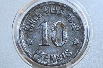 1918 City of Coblenz 10 Pfennig  - Great Condition - Prussian Rhine Emergency Coinage - German Weimar Republic -
