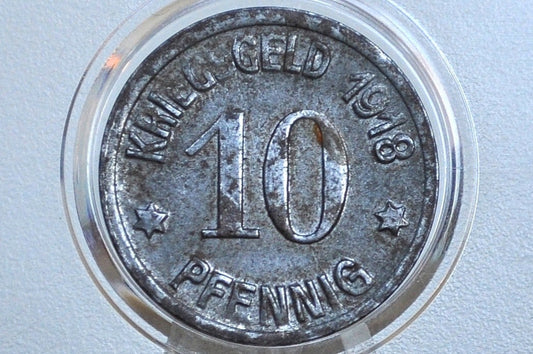 1918 City of Coblenz 10 Pfennig  - Great Condition - Prussian Rhine Emergency Coinage - German Weimar Republic -