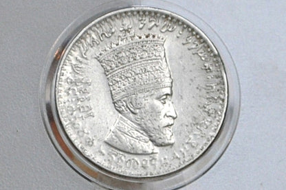 1931 Ethiopia Africa 25 Matonas Coin - Great Condition - Hailé Selassié I - East African Coins -