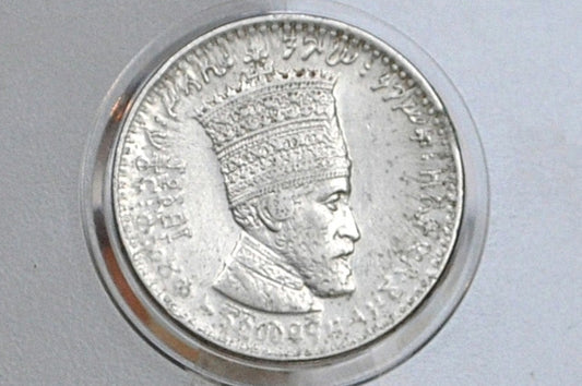 1931 Ethiopia Africa 25 Matonas Coin - Great Condition - Hailé Selassié I - East African Coins -
