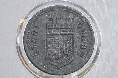 1917 City of Ohligs 5 Pfennig  - Great Condition - Stadt Ohligs Emergency Coinage - Prussian province of Rhine -
