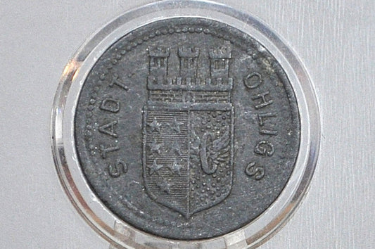 1917 City of Ohligs 5 Pfennig  - Great Condition - Stadt Ohligs Emergency Coinage - Prussian province of Rhine -