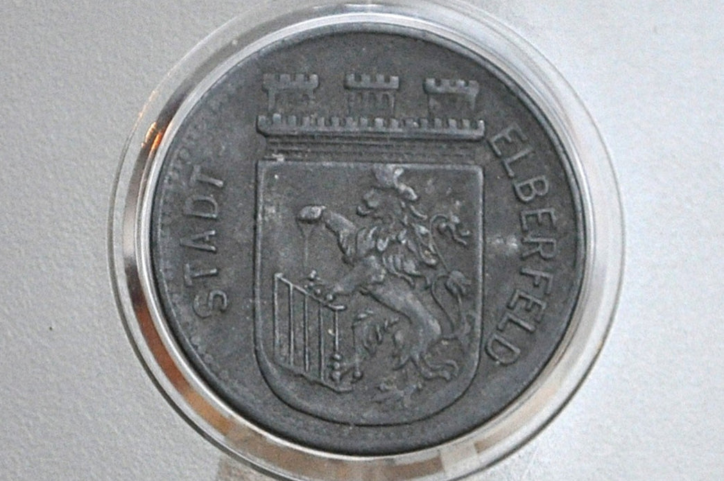 Rarer 1917 Elberfeld 10 Pfennig  - Great Condition - Prussian Emergency Coinage - Prussian Rhine -