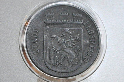 Rarer 1917 Elberfeld 10 Pfennig  - Great Condition - Prussian Emergency Coinage - Prussian Rhine -