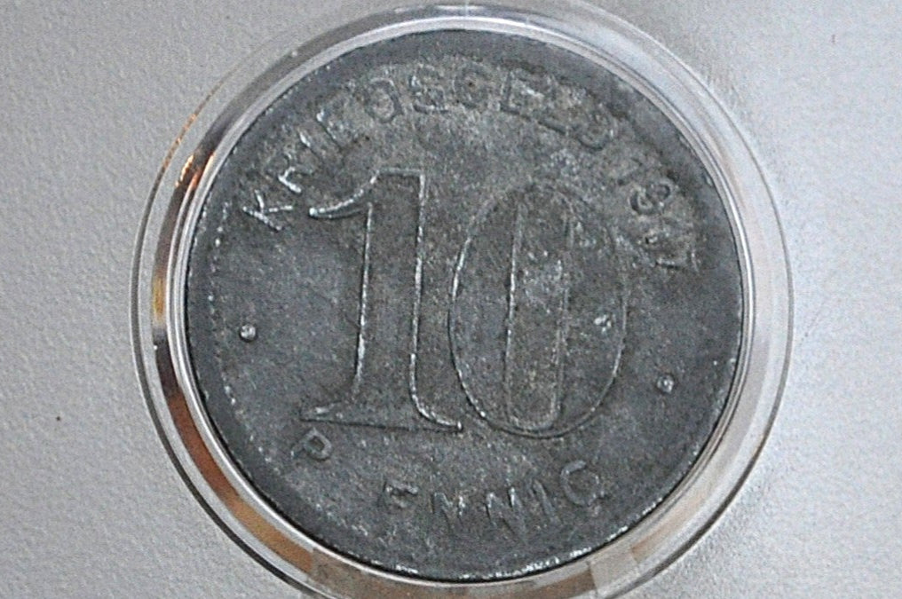 Rarer 1917 Elberfeld 10 Pfennig  - Great Condition - Prussian Emergency Coinage - Prussian Rhine -