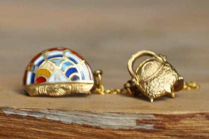 12KT Gold Filled International Order of the Rainbow For Girls Charm Pin - International Order of the Rainbow Charm - Masonic Girls Youth Charm Pin