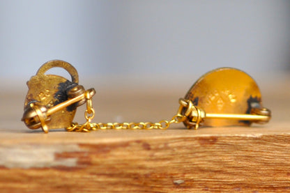 12KT Gold Filled International Order of the Rainbow For Girls Charm Pin - International Order of the Rainbow Charm - Masonic Girls Youth Charm Pin