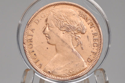 1862 Great Britain One Penny - XF Details, Cleaned - UK Penny 1862 England 1 Cent - Queen Victoria - Bronze, Great Detail