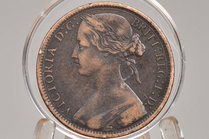 1868 Great Britain One Penny - VF (Very Fine) Grade/Condition - UK Penny 1868 England 1 Cent - Queen Victoria - Bronze, High Grade