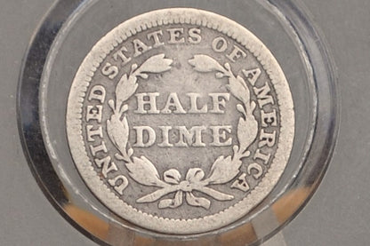 1853 Half Dime - G - 1853 Seated Liberty Half Dime - Early American Coin - 1853 Silver Half Dime Liberty Seated