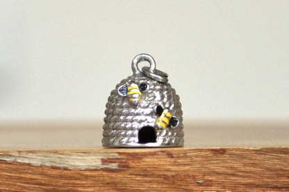 Vintage Sterling Beehive Charm! 925 Silver Honey Beehive Charm, Wells Sterling - Awesome Piece!
