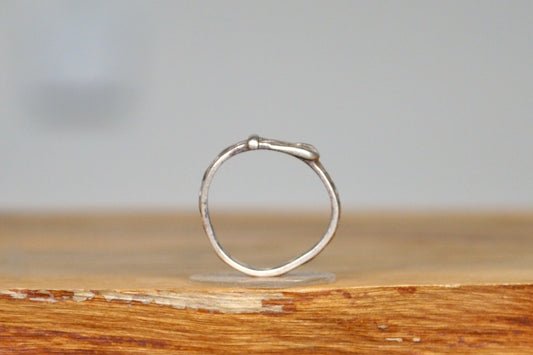 Silver Belt Buckle Ring - Size 5 - Stamped and Tested Sterling Silver