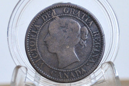 1858 Canadian Cent - VG (Very Good) Grade / Condition - The Key Date - 1858 Cent Canada - Canada 1858 One Penny - Rare Date!