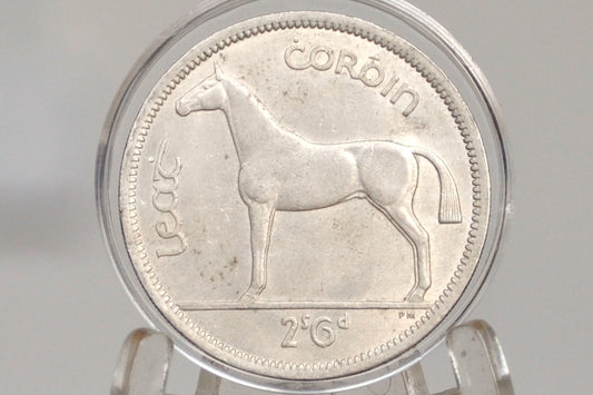 1967 Irish Half Crown - BU - Great Coin, Lower Mintage - 1967 1/2 Crown Ireland HalfCrown