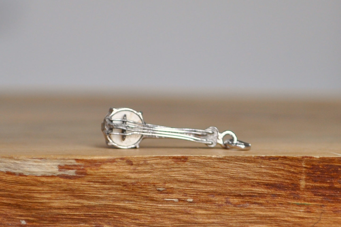 Sterling Silver Banjo Charm - Tested Sterling Silver - Old Western Folk Charm