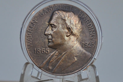 1926 Warren G Harding Memorial Medal - Bronze - Harding Memorial Marion Ohio Token - Marion, Ohio 1865-1923 - Stone Laid 1926