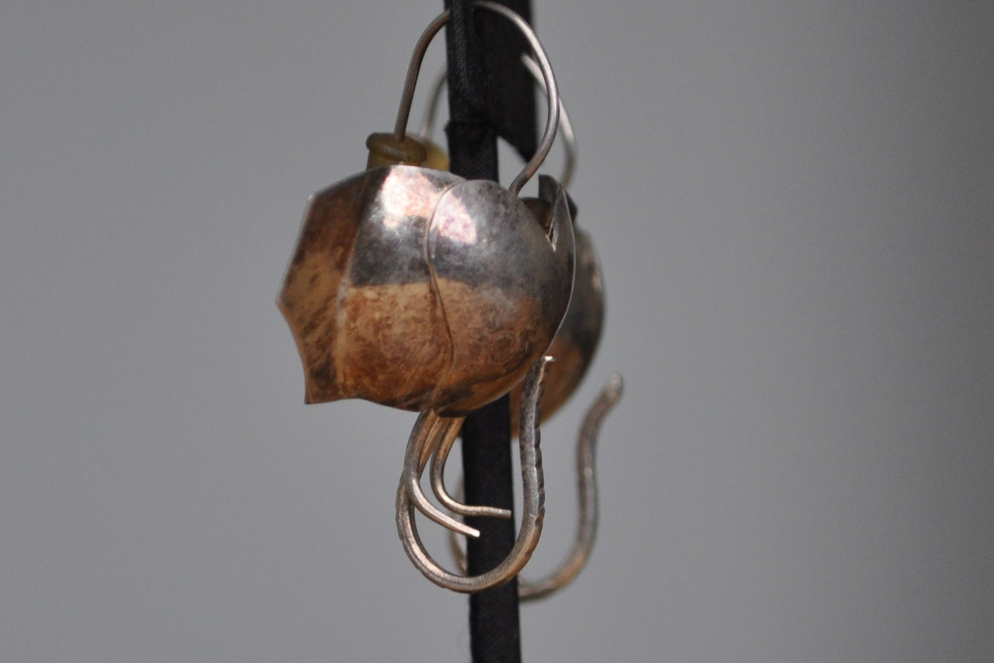 Cute Art Deco Tusked Elephant Earrings - Stamped and Tested Sterling Silver - Art Deco/Minimalist Style Jewelry