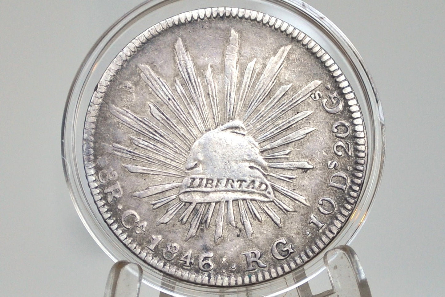 1846Silver 8 Reales Mexico, 1846-Ca RG - XF - Mexican Eight Reales Silver Mexican Coin 1846