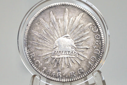 1846Silver 8 Reales Mexico, 1846-Ca RG - XF - Mexican Eight Reales Silver Mexican Coin 1846