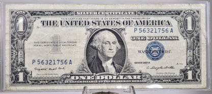 1957A Fancy Bookend Pattern Serial Number 1 Dollar Silver Certificate - 56321756 - 1957 A One Dollar Fancy Serial Banknote - Fr#1620