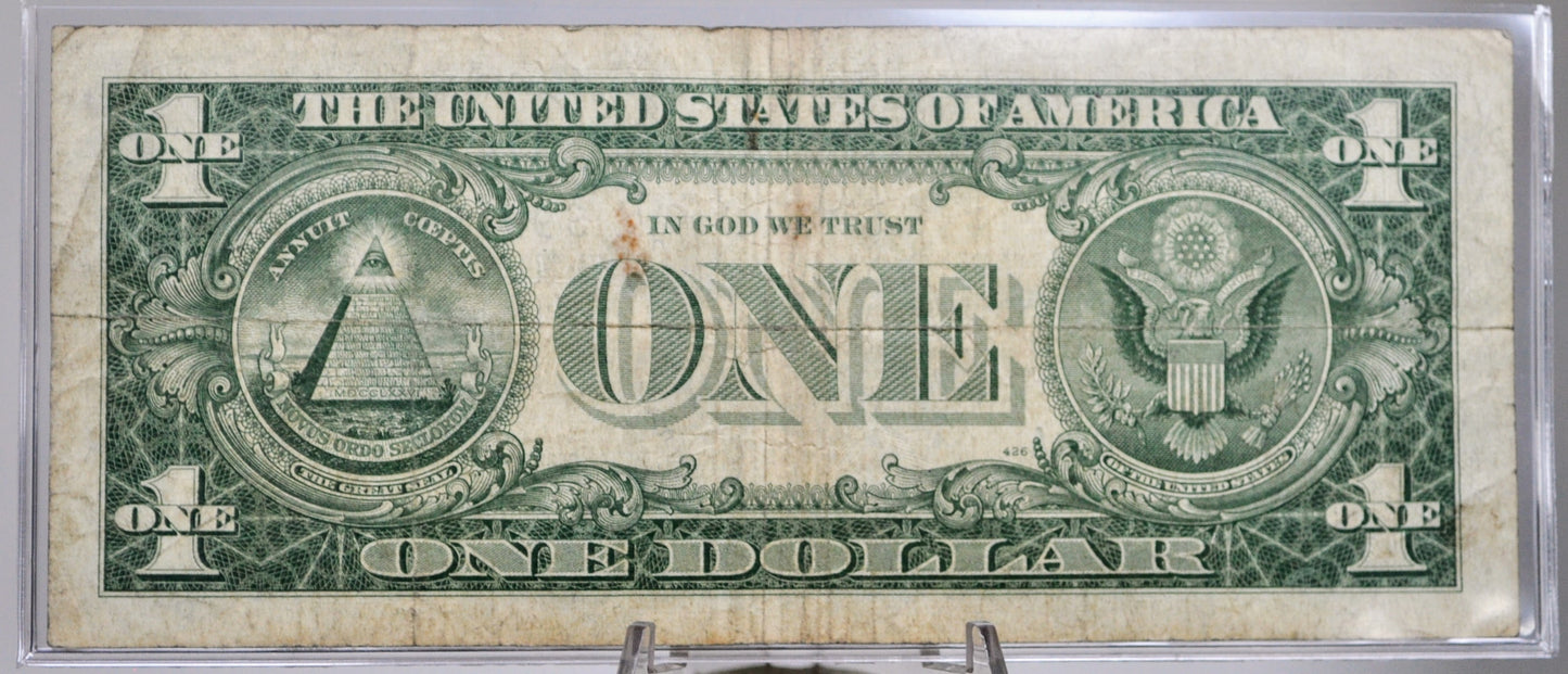 1957B Fancy Bookend Pattern Serial Number 1 Dollar Silver Certificate - 99135499 - 1957 B One Dollar Blue Seal Fancy Serial Note - Fr#1621