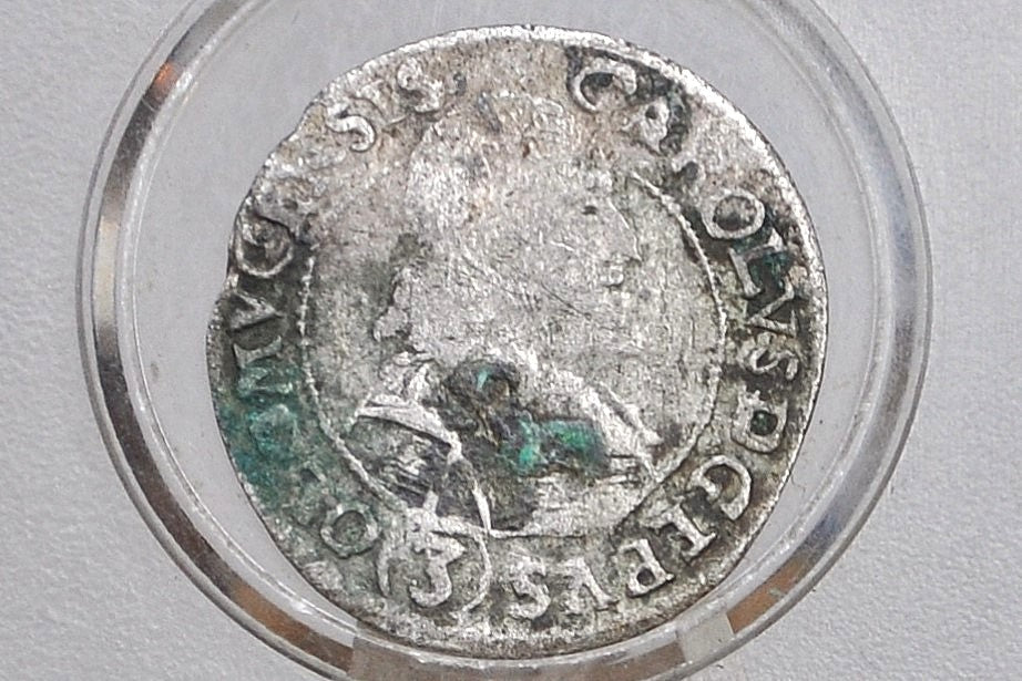 Silver Rare 1670 3 Kreuzer Kingdom of Bohemia, Bishopric of Olomouc - Charles II of Liechtenstein - Great Condition - Austrian States -