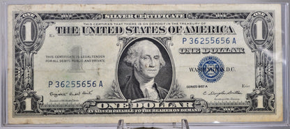 1957A Fancy Repeating Pattern Serial Number 1 Dollar Silver Certificate - 36255656 - 1957 A One Dollar Fancy Serial Banknote - Fr#1620