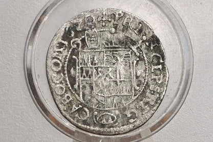 Silver Rare 1670 3 Kreuzer Kingdom of Bohemia, Bishopric of Olomouc - Charles II of Liechtenstein - Great Condition - Austrian States -