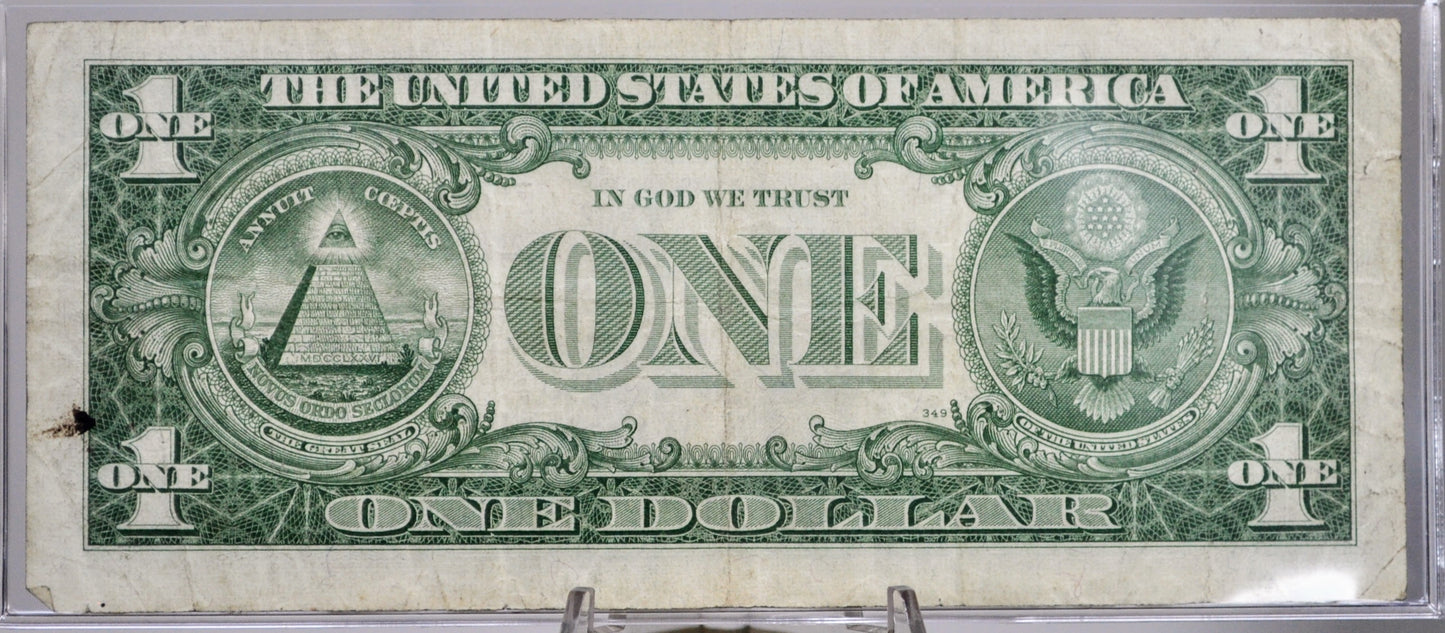 1957 Fancy Semi-Ladder Pattern Serial Number 1 Dollar Silver Certificate - 78970700 - 1957 One Dollar Blue Seal Fancy Serial Note - Fr#1619