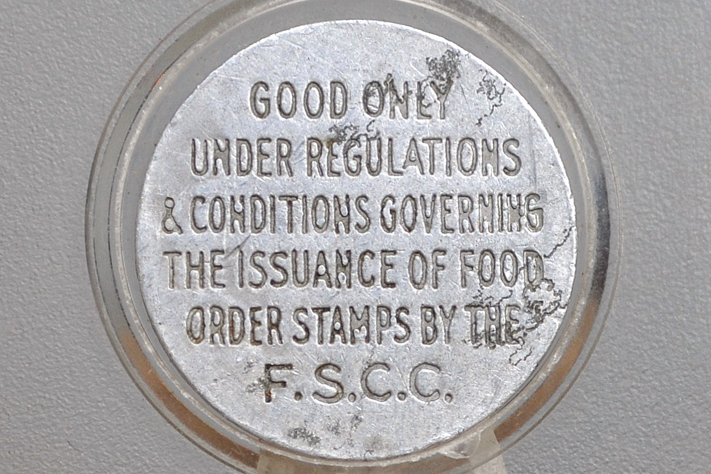 Great-Depression Issue San Francisco Crystal Palace Market Token, Good For 5 Cents 1933 - Food Stamp San Francisco Crystal Palace Market