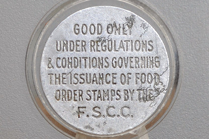 Great-Depression Issue San Francisco Crystal Palace Market Token, Good For 5 Cents 1933 - Food Stamp San Francisco Crystal Palace Market
