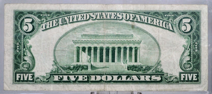 1934-C Federal Reserve 5 Dollar Note - Choice of Grade - Choose by Bank Issue - 1934C US Five Dollar Banknote - Fr.1959A, 1959B, 1959D