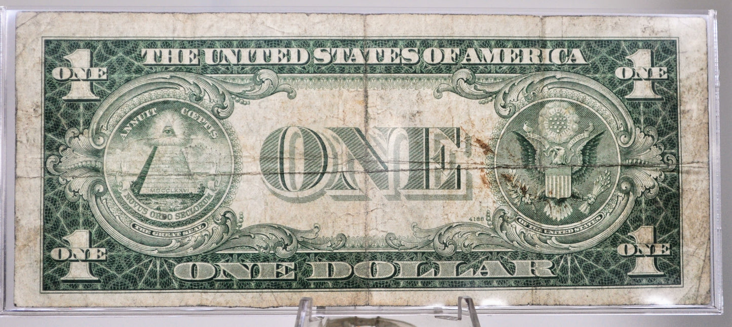 1935C Fancy Triplet Repeater Serial Number 1 Dollar Silver Certificate - 09898887 - 1935C One Dollar Fancy Serial Blue Seal Note - Fr.1612