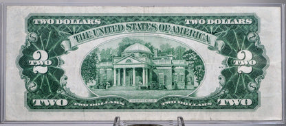 1928C US 2 Dollar Legal Tender Faded Ink Note - Contaminated Orange/Gold Ink Error - 1928-C Two Dollar Yellow Red Ink Error Note - Fr#1504