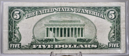 1928F Fancy Palindrome Pattern Serial Number 5 Dollar Legal Tender Note - 98187189 - 1928-F Red Seal Five Dollar Fancy Serial Note - Fr.1531