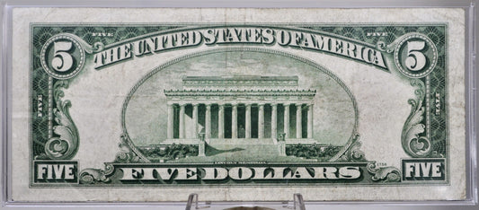 1928F Fancy Palindrome Pattern Serial Number 5 Dollar Legal Tender Note - 98187189 - 1928-F Red Seal Five Dollar Fancy Serial Note - Fr.1531