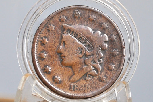 1835 U.S. Matron Head Large Cent "Head of 1836" Variety Fine Grade / Condition - Great Coin