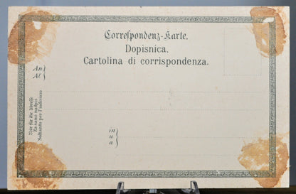 1900s Abbazia Croatia Church Raoul Frank Signed Artist Postcard - Ottmar Zieher Publisher - Antique Croatia Port Lithograph Postcard